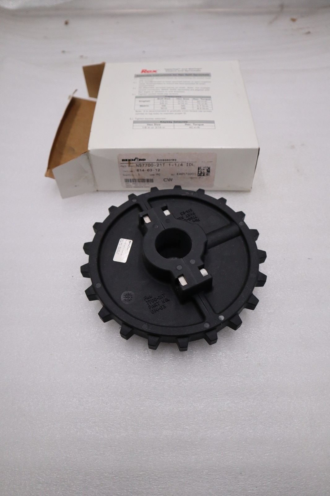 NEW REXNORD NS7700-21T 1-1/4 IDL SPROCKET STOCK H1560
