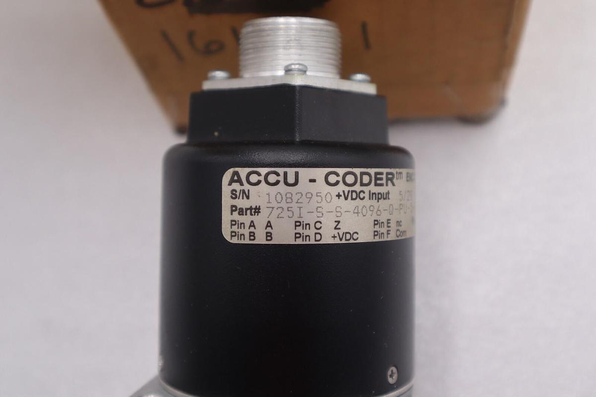 Used ACCU-CODER 1082950 Part No. 7251-S-S-4096-Q-PU-5-F-N-EY-N-N New Open Box #K-2163