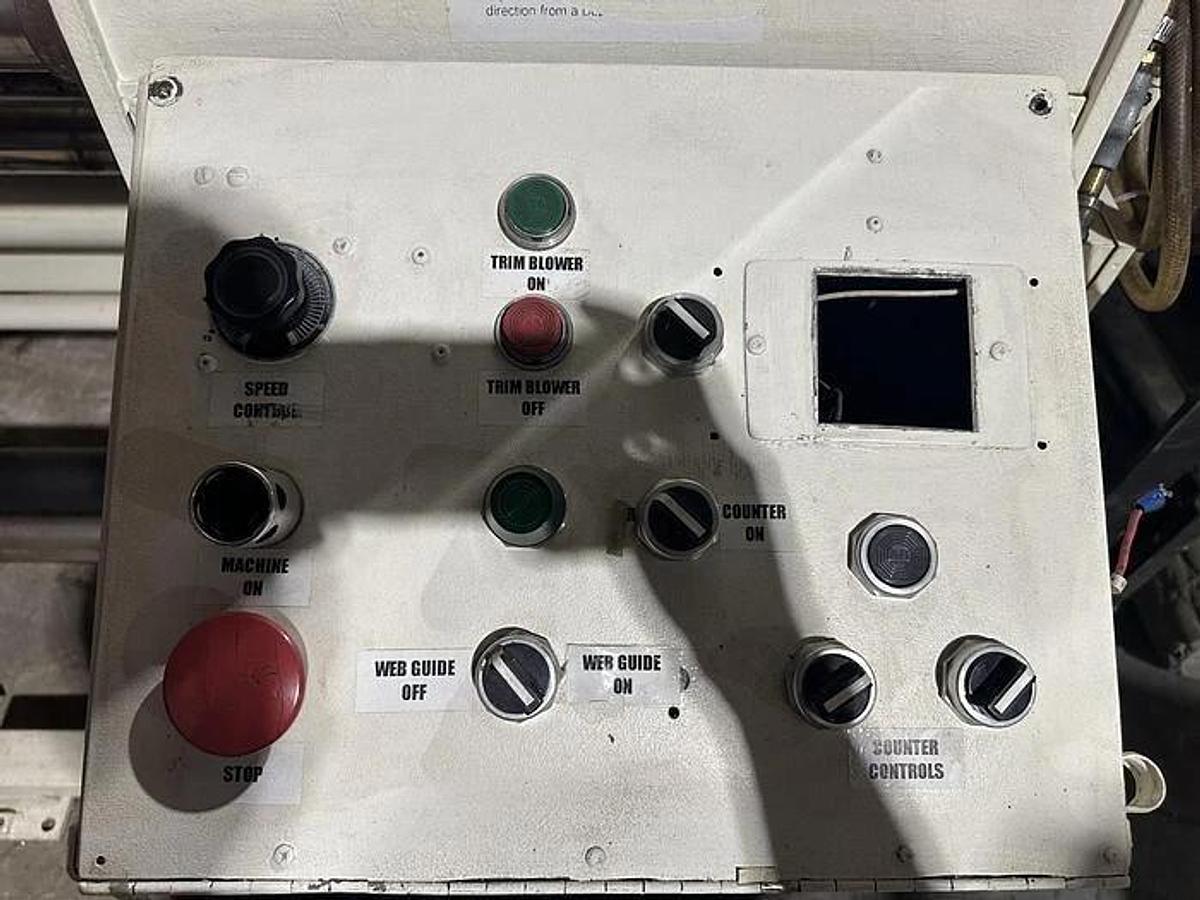 Used 30” VOORWOOD DUPLEX MODEL 30-24 SLITTER REWINDER WITH TRIM BLOWER