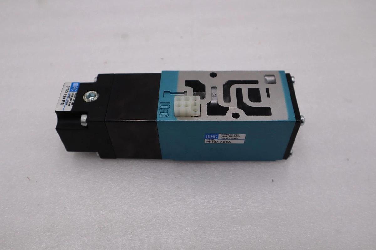 Used MAC VALVES INC PR82A-ACBA-9 SOLENOID VALVE PRESSURE REGULATOR STOCK H1750