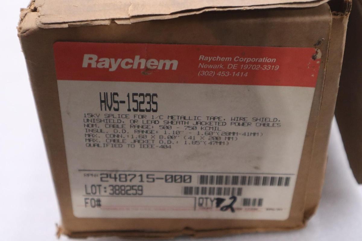 RAYCHEM HVS-1523S SHIELDED POWER CABLE JOINT HEAT SHRINK SPLICE KIT #GF608