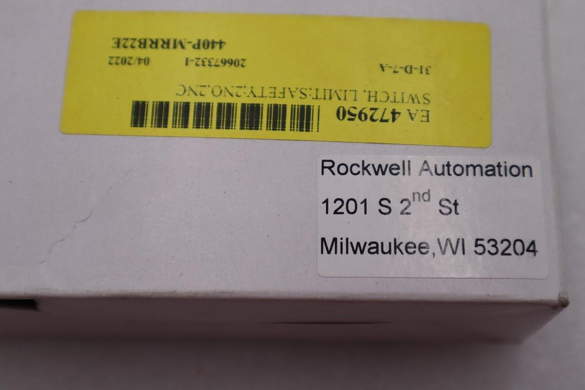 Used ALLEN-BRADLEY 440P-MRRB22E LIMIT SWITCH SER A STOCK #K-2268