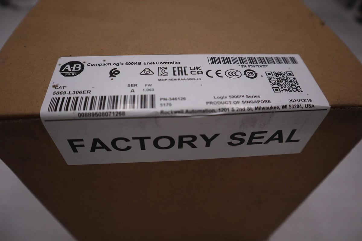 NEW SEALED Allen Bradley 5069-L306ER /A CompactLogix 5380 ENet Controller #H16