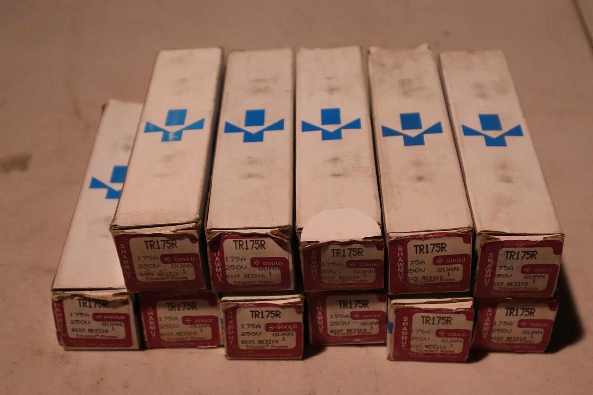 Used Gould Shawmut TR175R  175A 250V Time Delay Tri-Onic Fuse STOCK 5803