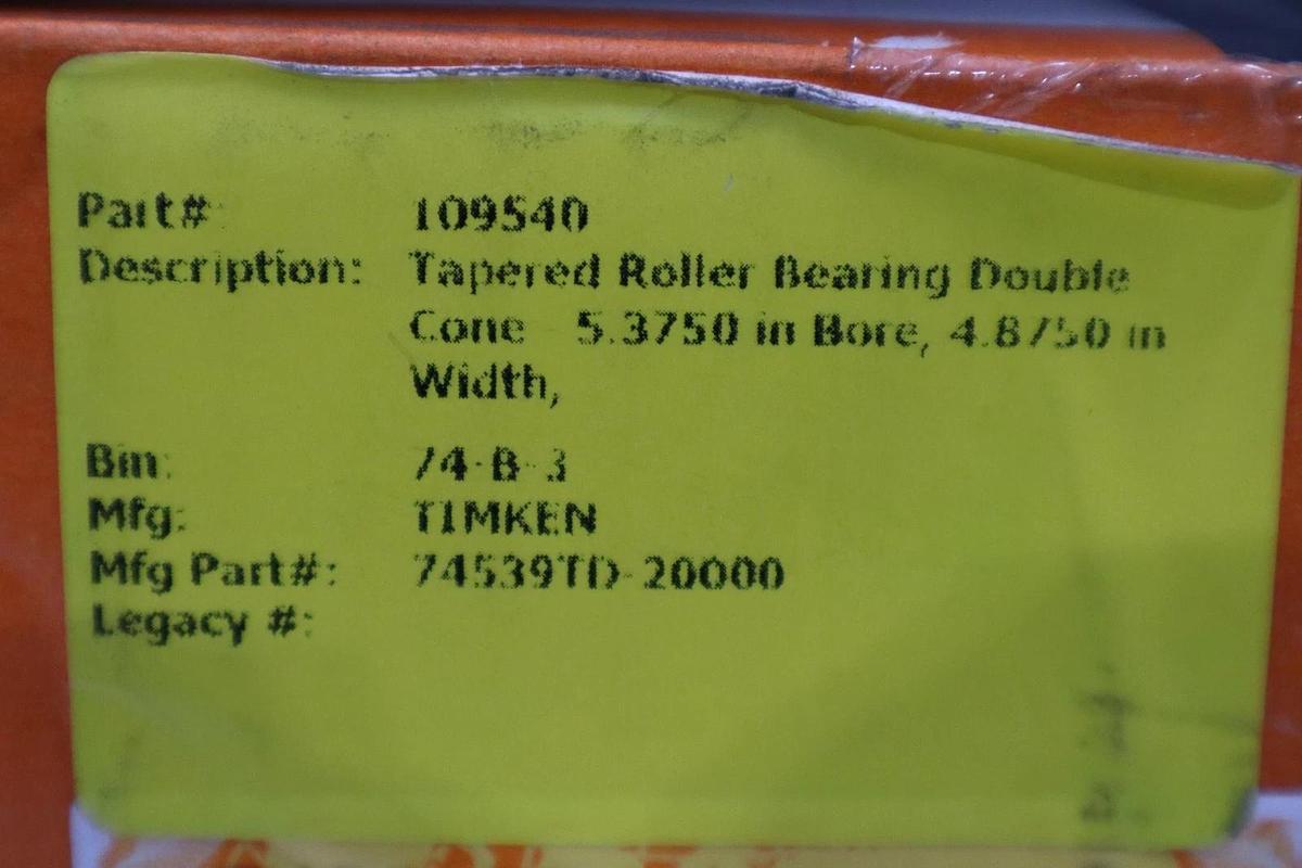 NEW OPEN BOX Timken 74539TD Double Row Tapered Roller Bearing Cone STK 1676CC