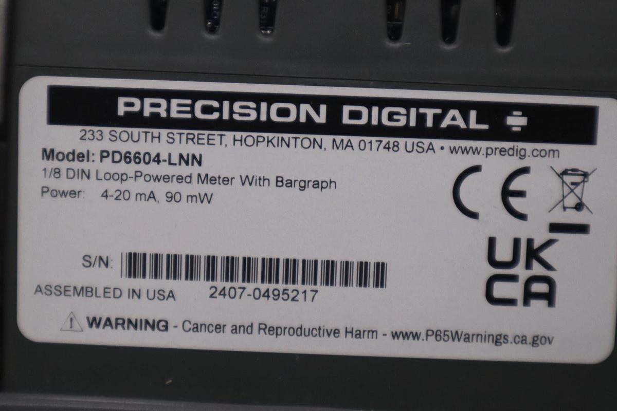 Used PRECISION DIGITAL PD6604-LNN / PD6604LNN (BRAND NEW) STOCK 4018B