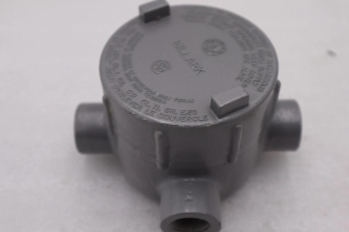 HUBBELL KILLARK GECTT-1 Conduit Outlet Body,Iron,Trd Sz 1/2in #2014-A