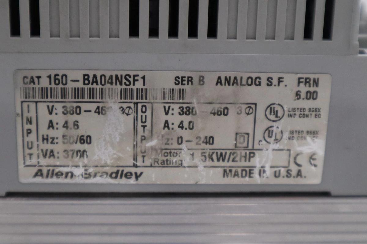 Used Allen-Bradley 160-BA04NSF1 SER.B Smart Speed Controller for 2HP STOCK H1098