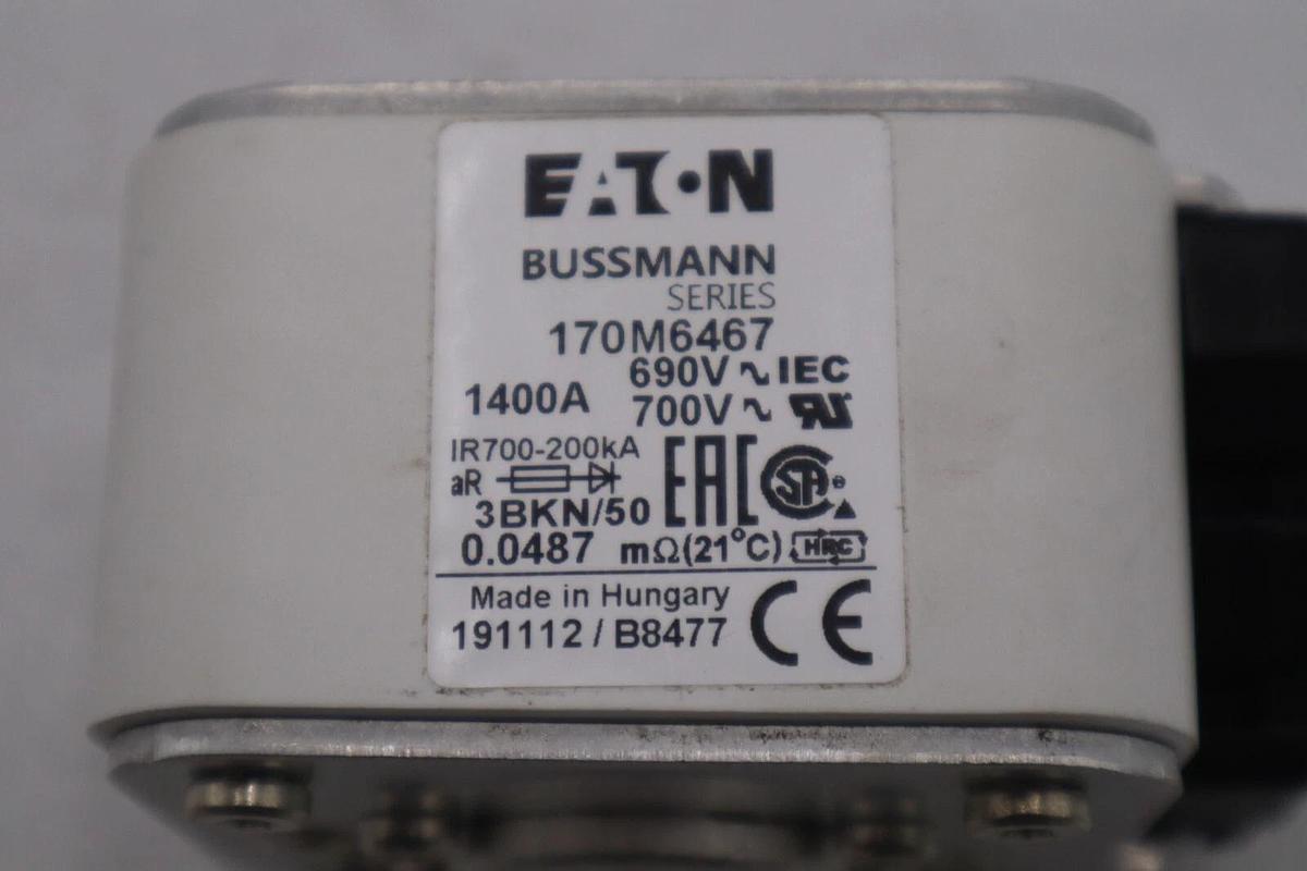 EATON BUSSMAN 170M6467 700V 1400A FUSETRON FUSE NEW STOCK G843A