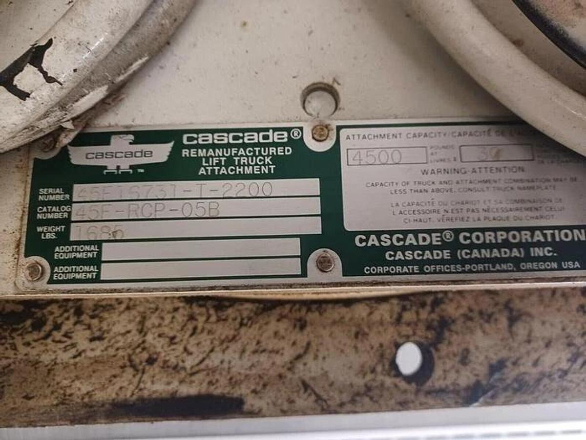 Used CASCADE MODEL 45F-RCP-05B 60" DIAMETER ROLL CLAMP CLASS II MOUNT RARE CLAMP