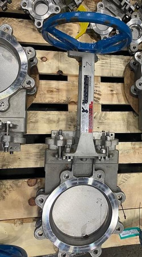 Used DEZURIK SIZE 8 STYLE KGC-E 8" MANUAL SS SLIDE GATE VALVE NEW SPARE