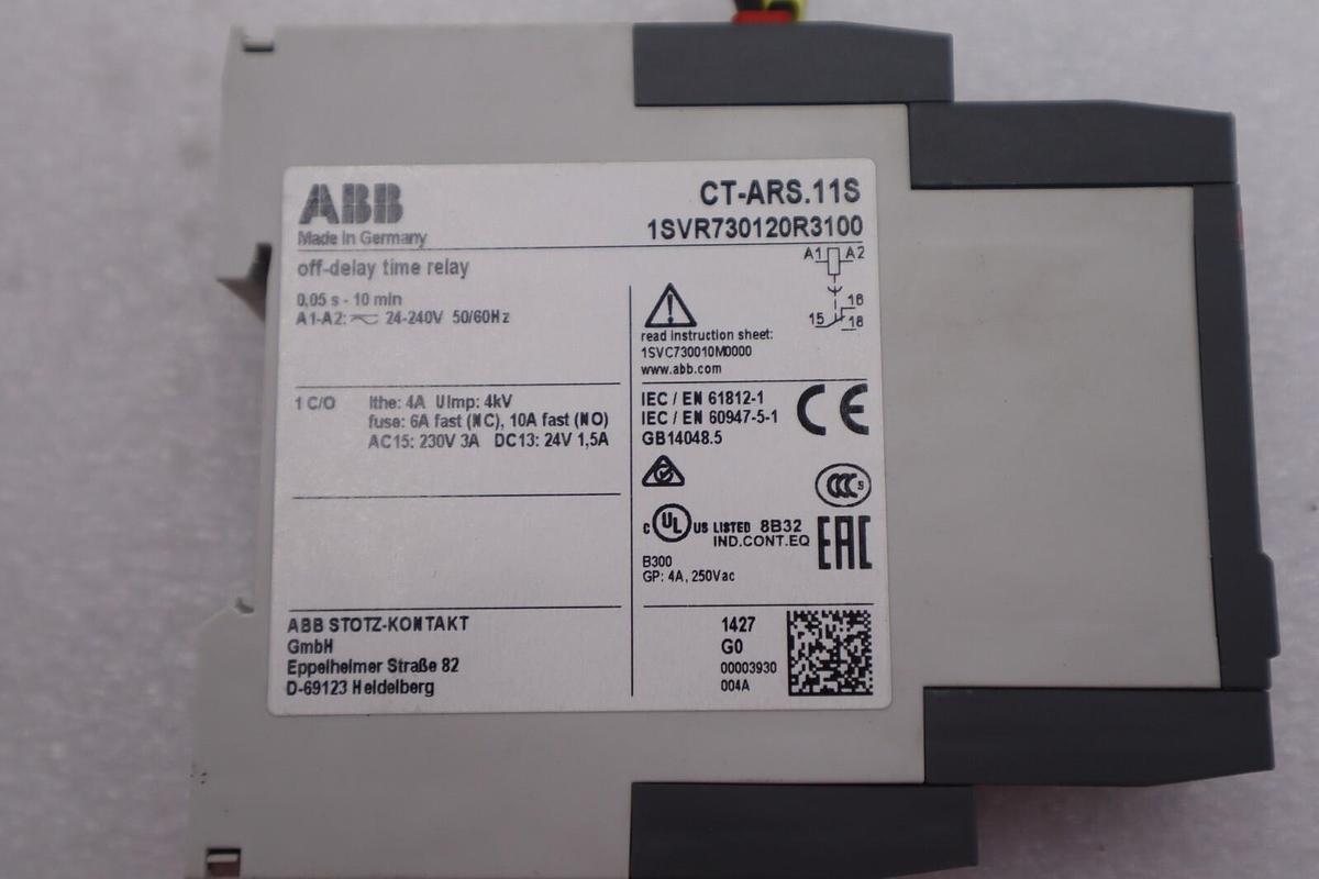 Used NEW ASEA BROWN BOVERI ABB CT-ARS.11S / CTARS11S STOCK K-1627