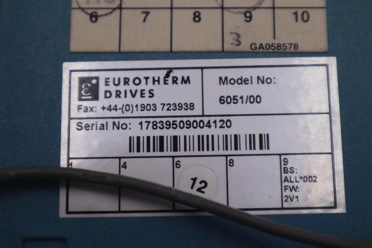 Used NEW OPEN BOX 6051/00, EUROTHERM DRIVES STOCK K-2982