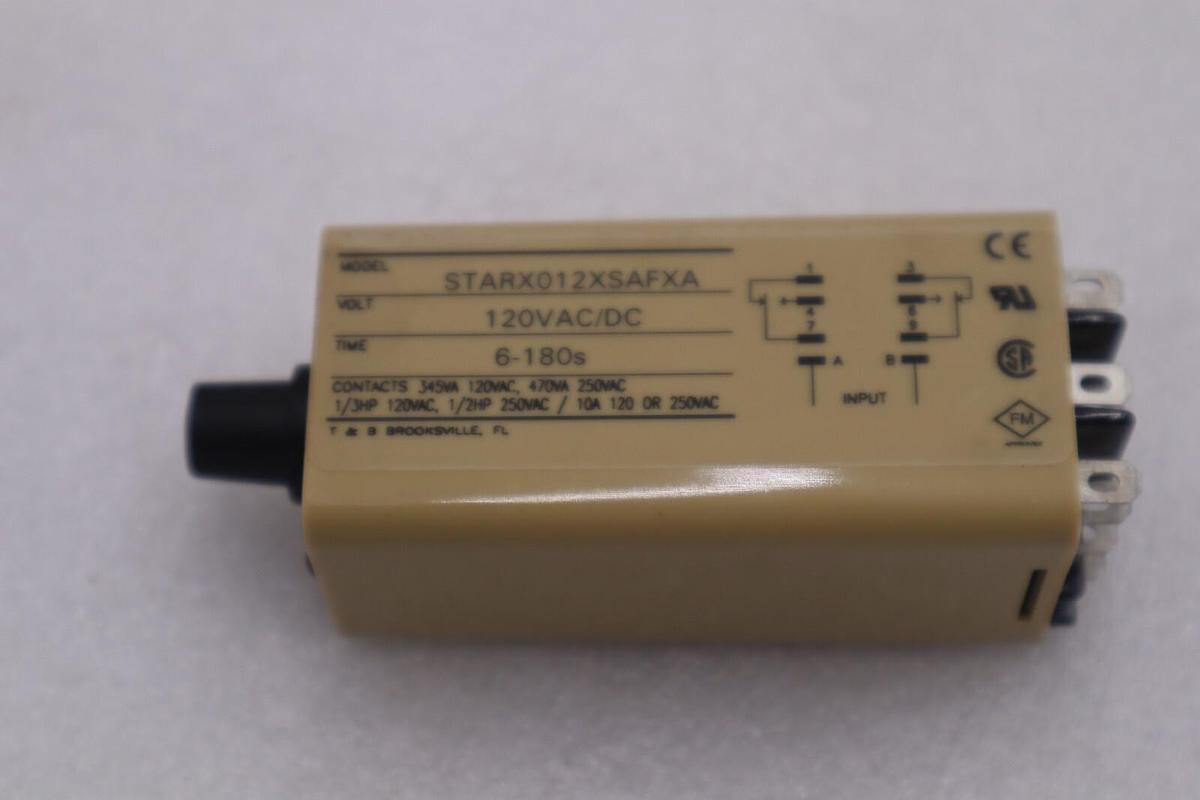 Used Agastat STARX012XSAFXA Timing Relay 6-180 Seconds 120VAC/DC 8-Pin STOCK K-3742