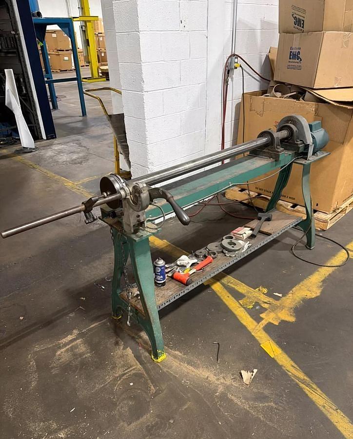 Used DUSENBERY 60" MANUAL CORE CUTTER 3" & 6" CORES