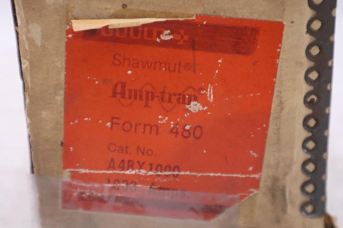 Used NEW Gould Shawmut A4BY1000 Amp-trap Current Limiting Fuse 1000A 600V Form 480