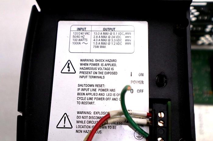 Used ALLEN BRADLEY 1756-PA75/B POWER SUPPLY AC PLC SERIES B STOCK #L-446