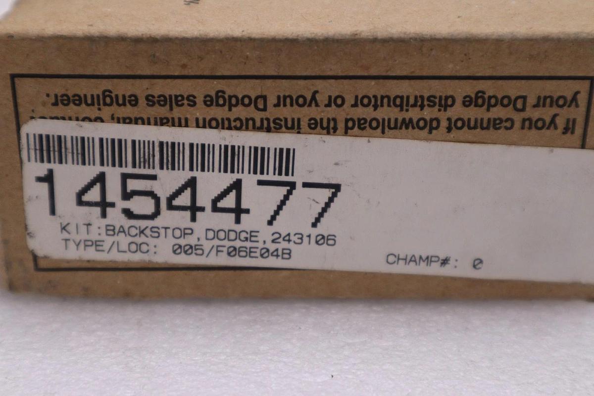 Used NEW Dodge 243106 TXT309A,315A,325A BACKSTOP ASSY STOCK H352A