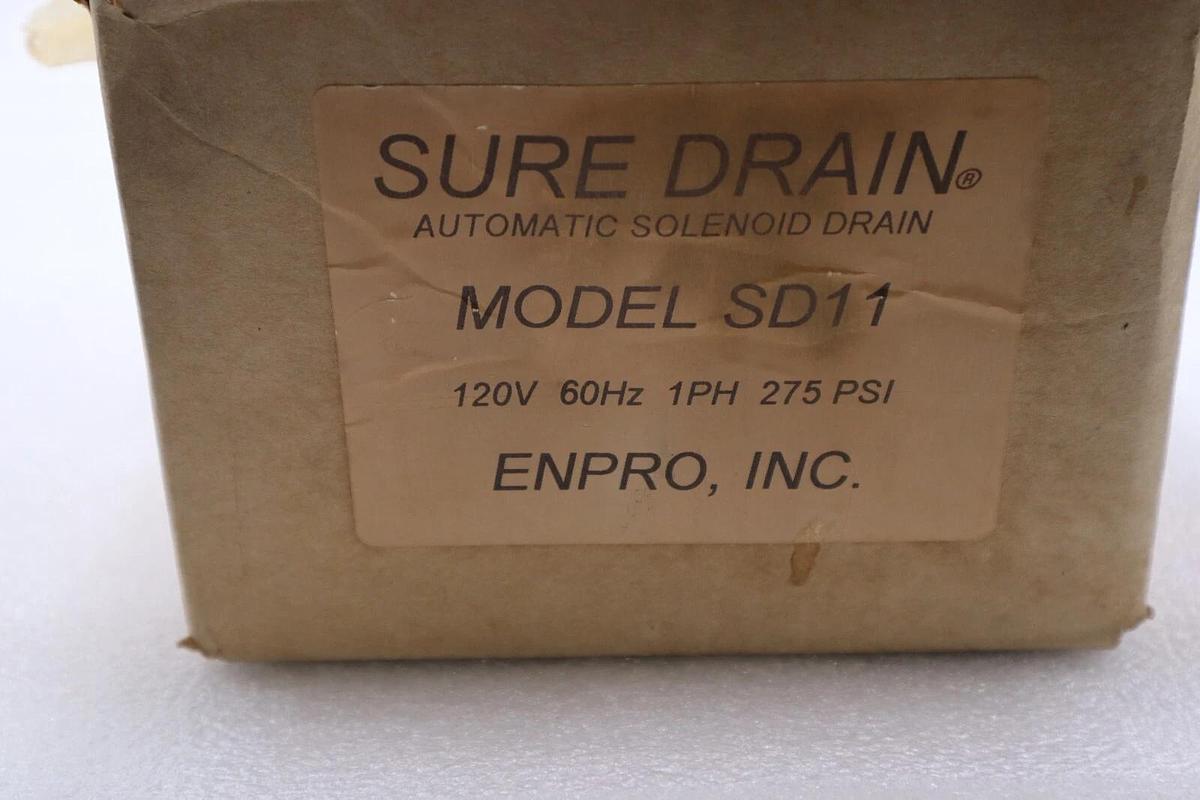 Used NEW Enpro Sure Drain Automatic Solenoid Drain Model SD11 Stock 1922