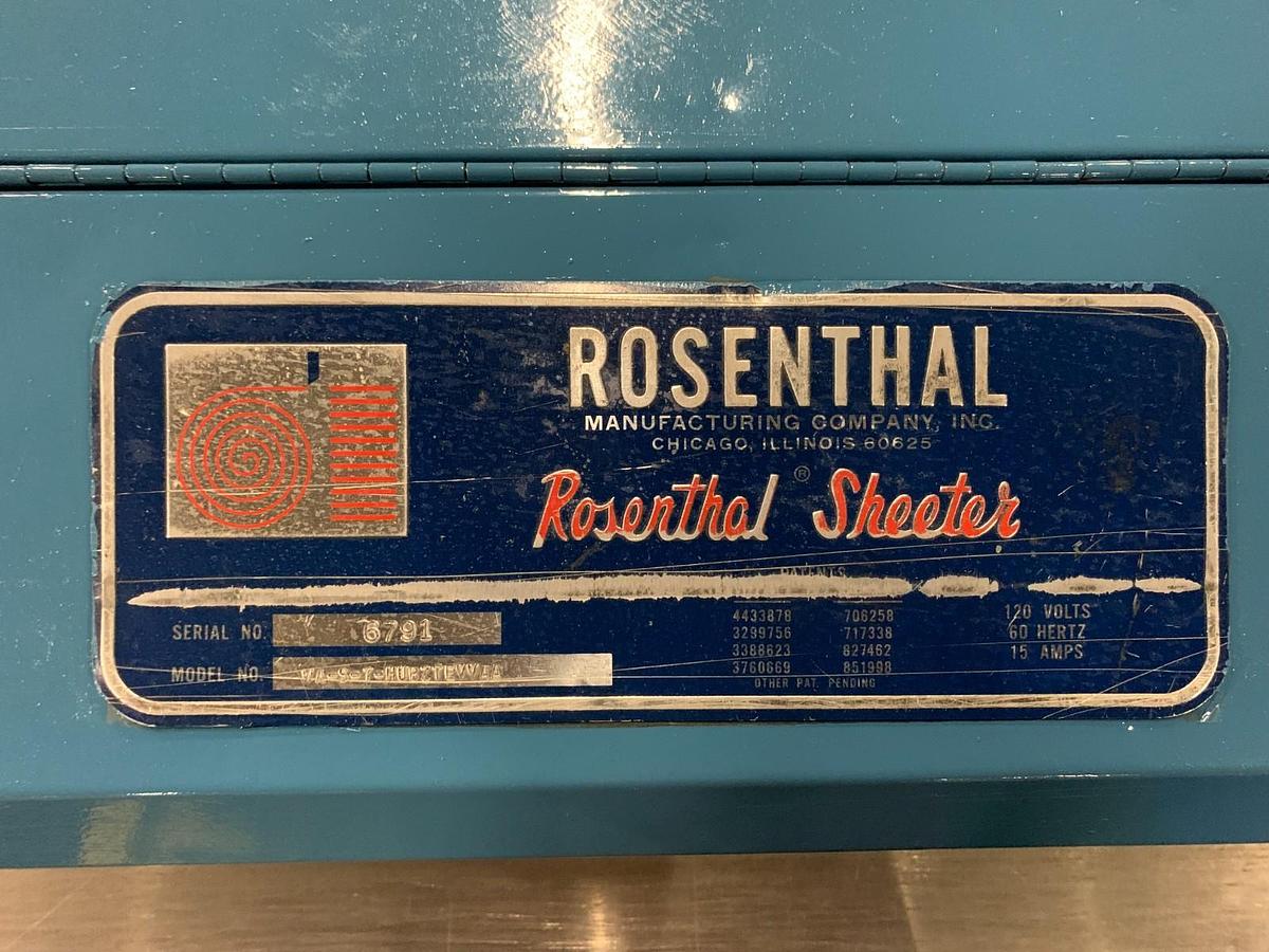 Used 84" ROSENTHAL SINGLE KNIFE GUILLOTINE SHEETER MODEL WA-S-7-HUB7TEVVAA