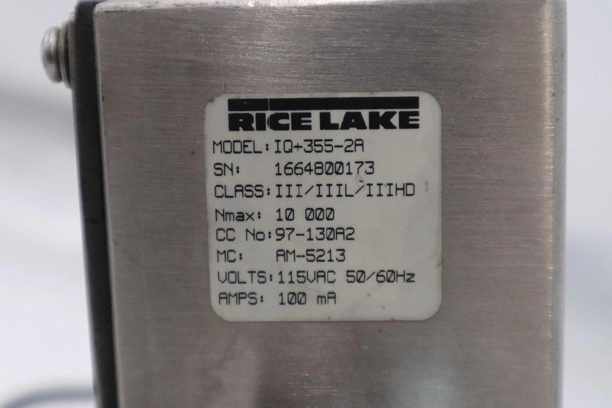 Used RICE LAKE  IQ+355-2A DIGITAL READOUT SCALE DISPLAY WITH LOAD CELL RLSP4 #2892-A