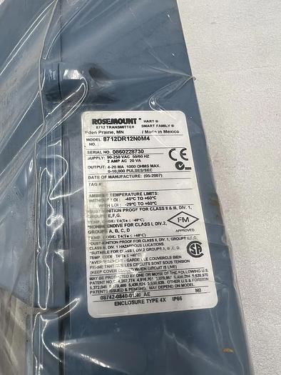 NEW ROSEMOUNT 8712-DR12N0M4 TRANSMITTER 8712DR12N0M4 STOCK 3389