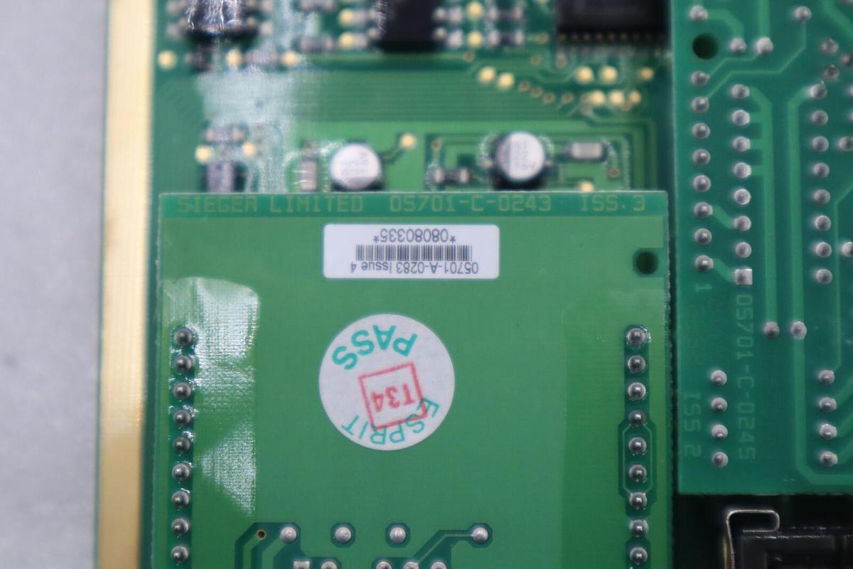 Used Sieger Limited 05701-C-0241 ISS.6 / 05701-A-0281 ISS.9 CONTROL CARD STOCK 5438