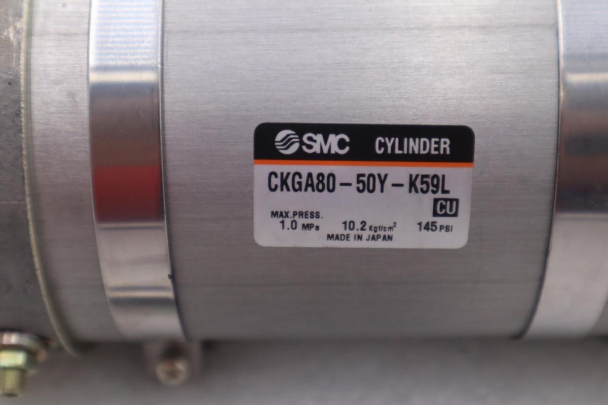 Used (NEW) SMC CKGA80-50Y-K59L 145psi Pneumatic Clamp Cylinder STOCK K-2469