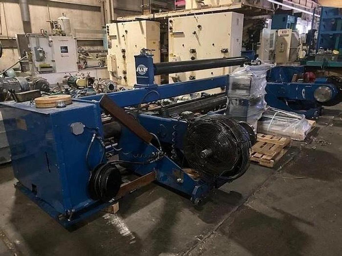 Used A & F MDL. RS-60 105" WIDE X 72" DIAMETER SHAFTLESS FLOOR PICKUP UNWIND STAND