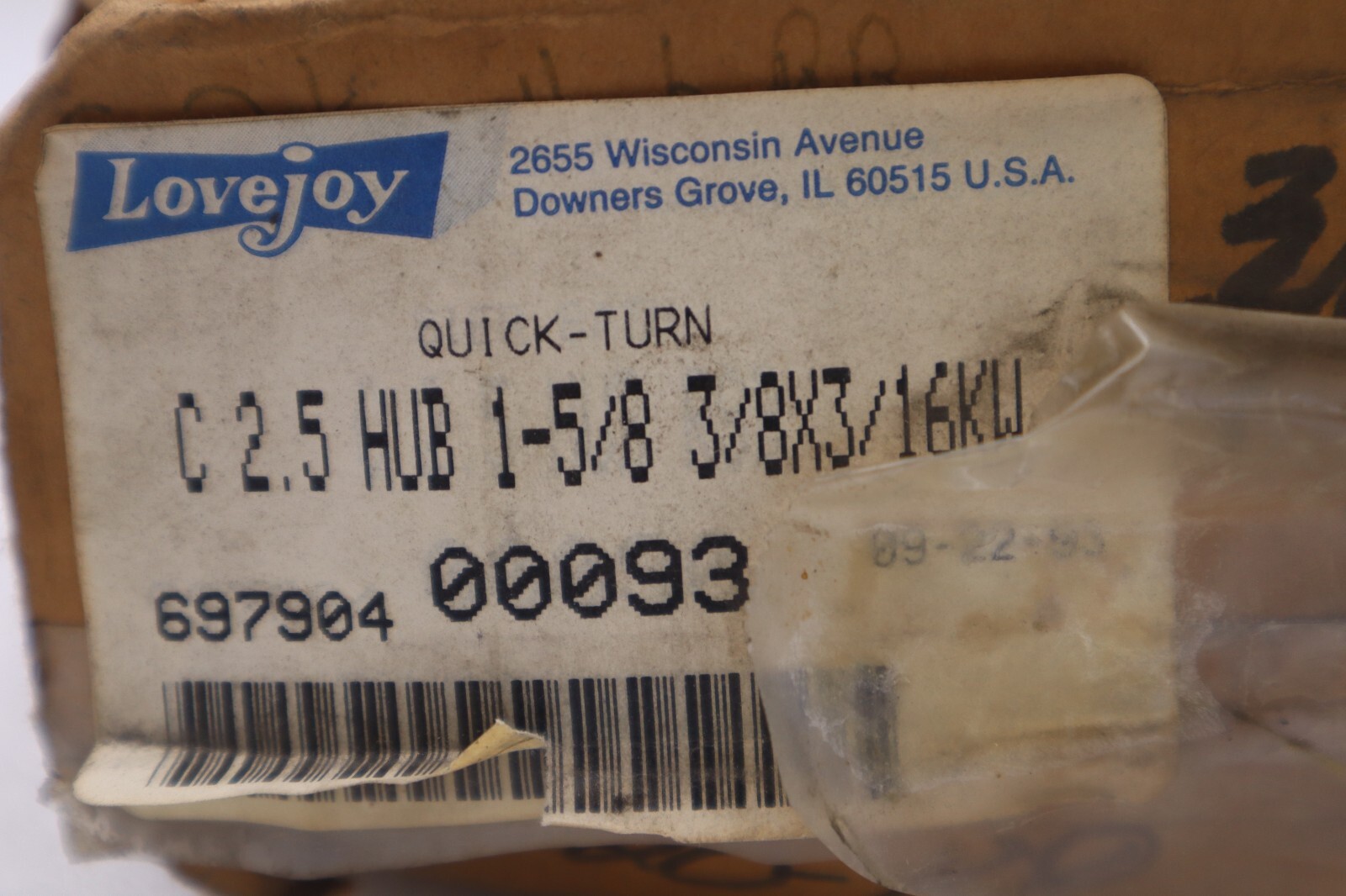 Used LOVEJOY 697904 QUICK TURN STOCK #B-856
