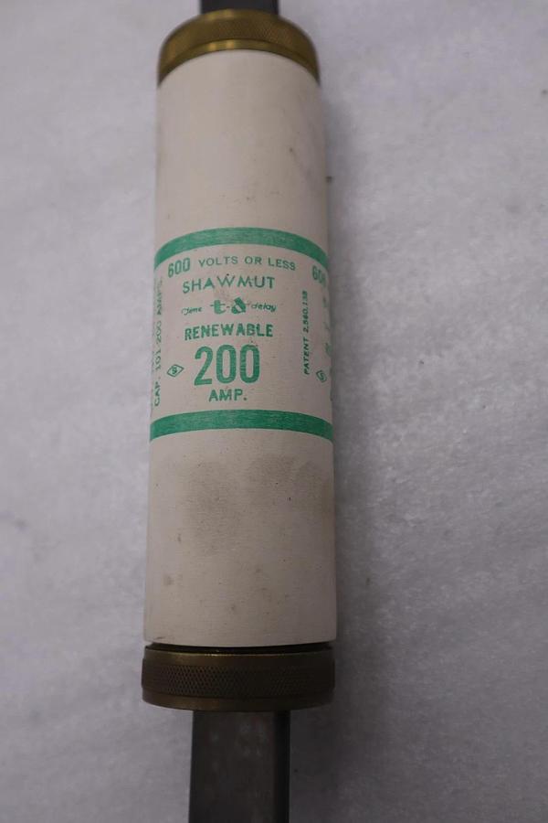 Used GOULD SHAWMUT RFS200 200 AMP 600 VAC RENEWABLE FUSE - STOCK 5840A