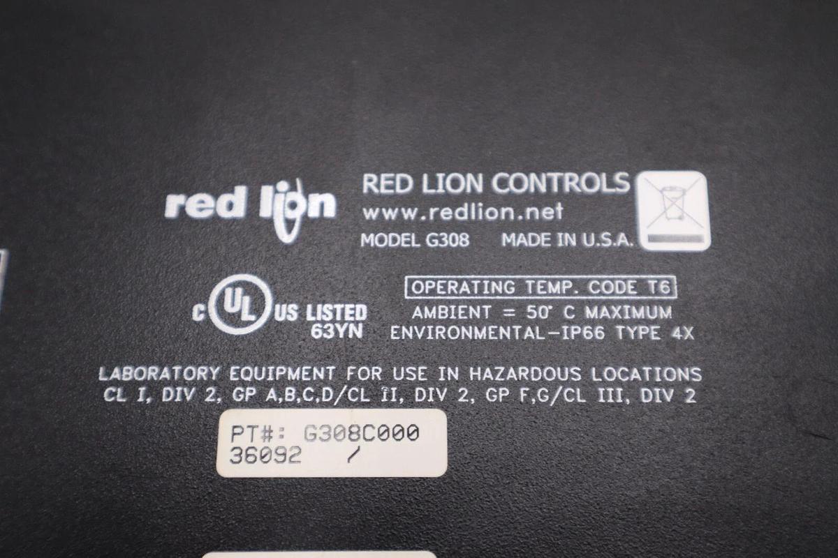 Red Lion Controls G308C000 Operator Interface Panel 24VDC - NEVER USED #3803A