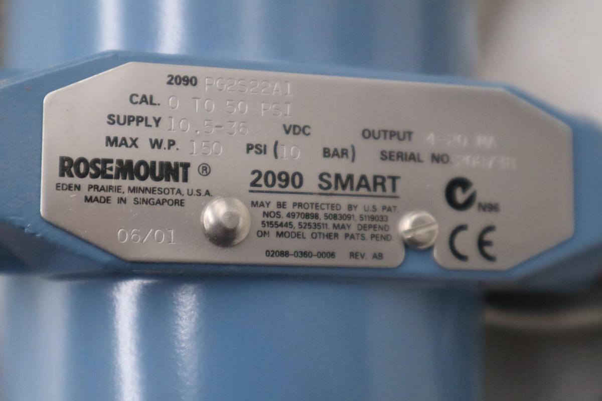 ROSEMOUNT 2090PG2S22A1 10.5-36VDC 150PSI PRESSURE TRANSMITTER - STOCK GF449