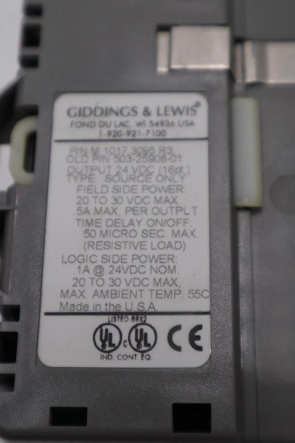 Used DANAHER MOTION M.1017.3095 R3 / M10173095 R3 GIDDINGS & LEWIS MODULE #6029