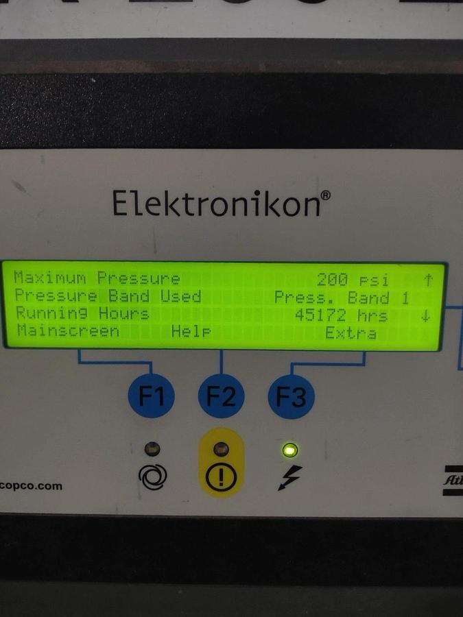 Used ATLAS COPCO MODEL GA160 200 HP AIR COMPRESSOR RECENTLY SERVICED RUN READY