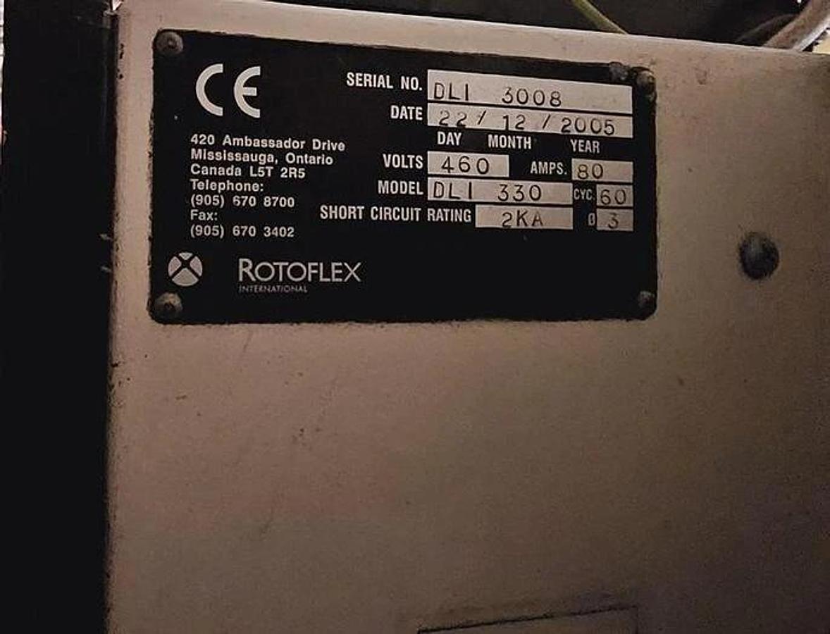 Used ROTOFLEX DLI 330 DIE CUTTING CUTTER MACHINE MANUFACTURED 2005