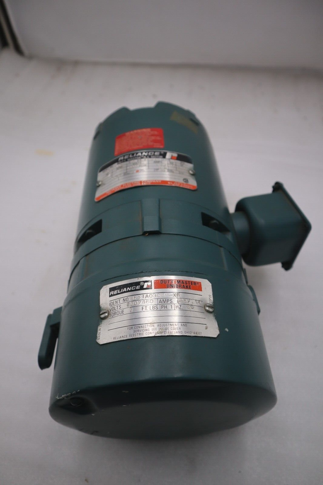 Used RELIANCE ELECTRIC F51A0304M-XK UNIBRAKE / P56H5079N DUTY AC MOTOR MASTER #M-44