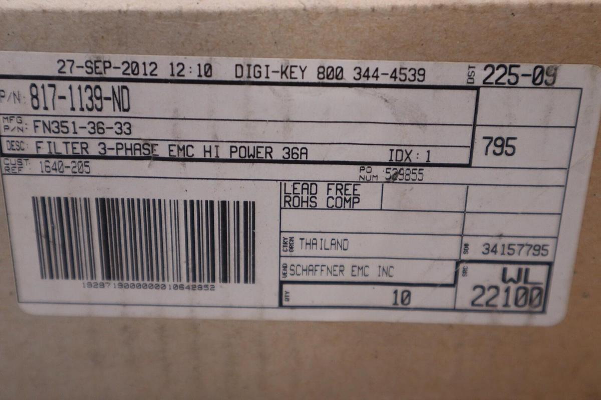 SCHAFFNER FN351-36-33 / FN3513633 (NEW NO BOX) STOCK H737