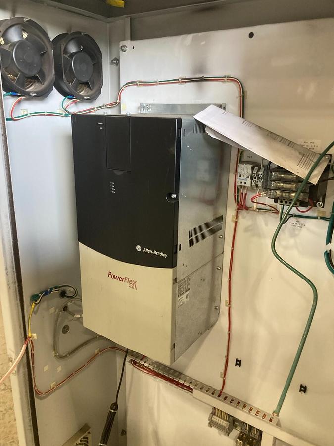 Used ELECTRICAL ENCLOSURE WITH 20BD125A0AYNANC0 Allen Bradley 100HP Powerflex 700