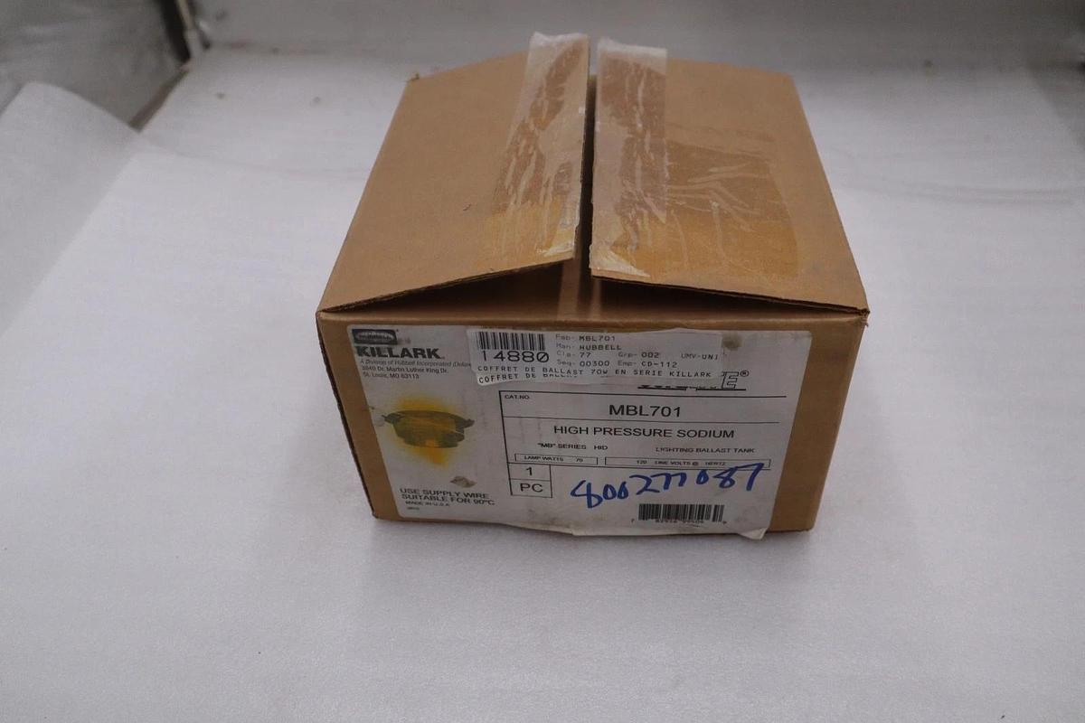 NEW OPEN BOX Killark MBL701 HID Fixture Ballast Tank STK GF958