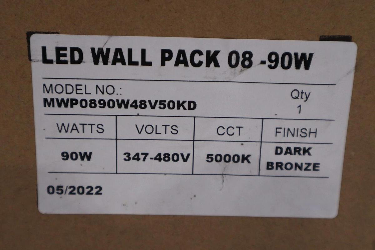 Used LED Medium Wall Pack 90W - 5000K - DARK BRONZE - MWP-0890W48V50KD STOCK H353