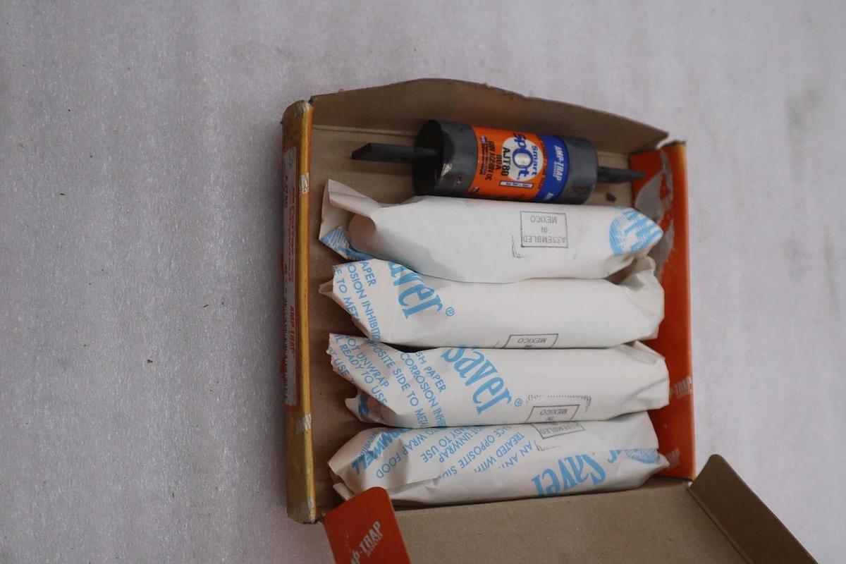 Used BOX OF 5 - FERRAZ SHAWMUT AJT80 Dual-Element Time-Delay 80A - STOCK GF310A