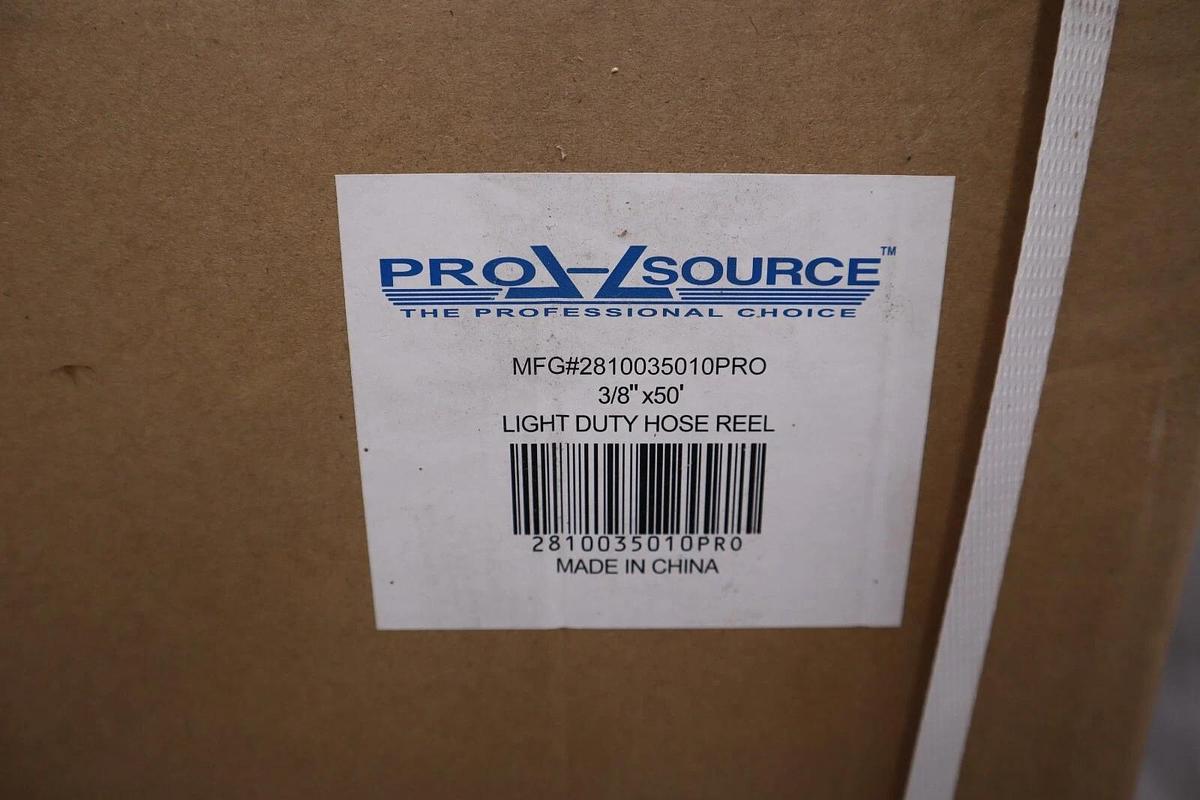 NEW PRO-SOURCE 2810035010PRO HOSE REEL WITH HOSE: 3/8" ID HOSE X 50' STOCK H56
