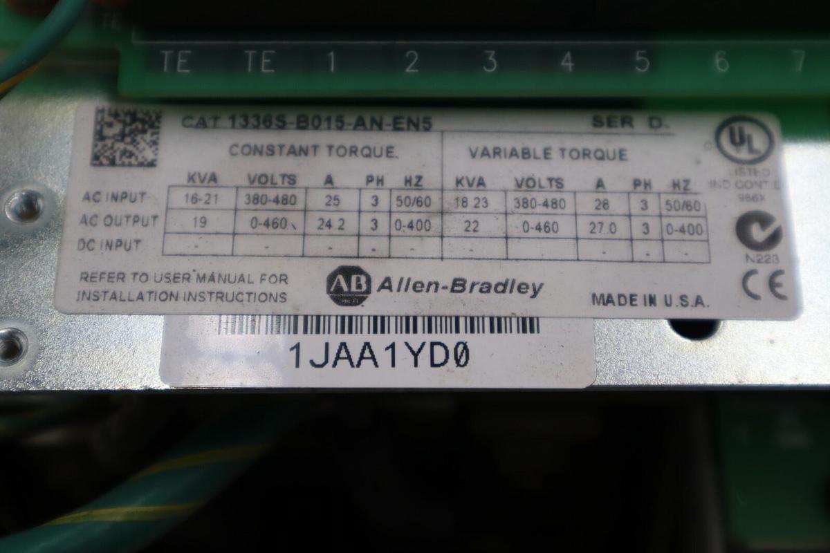 Used ALLEN BRADLEY 1336S-B015-AN-EN5 / 1336SB015ANEN5 DRIVE VFD STOCK H1216
