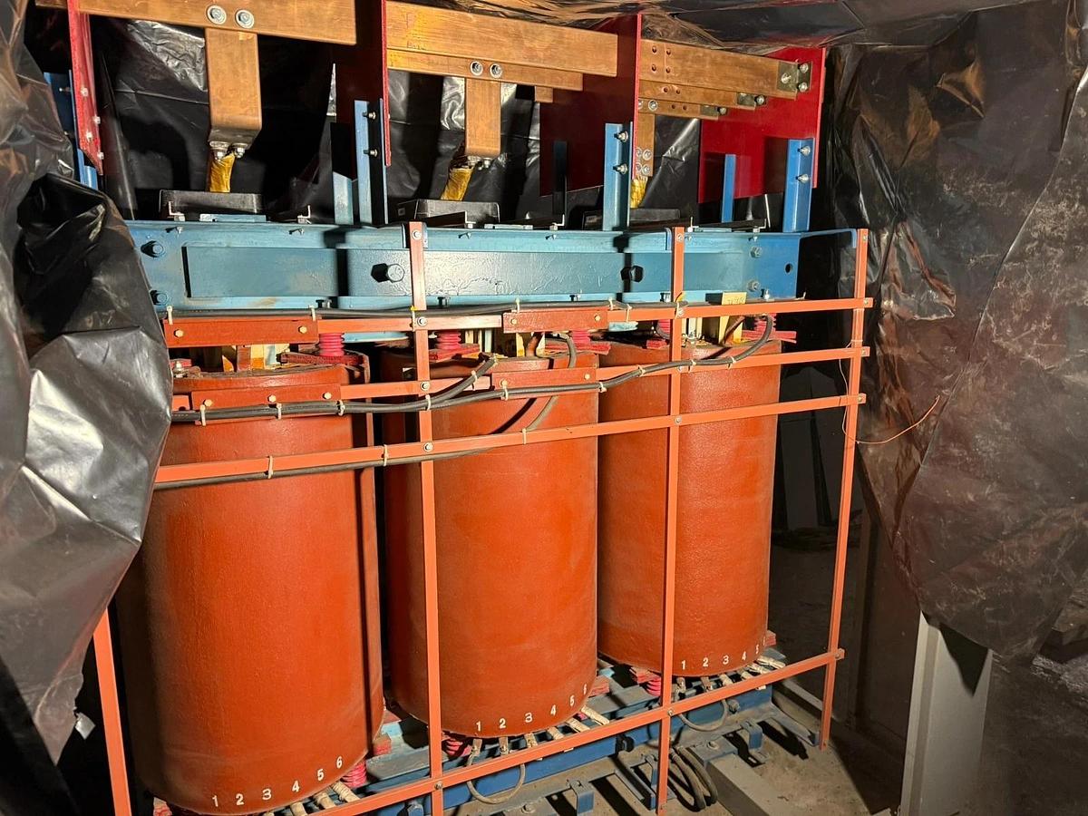 Used Virginia 1500 kVA 13800 Delta to 600Y 3PH Dry Type Transformer Copper Windings