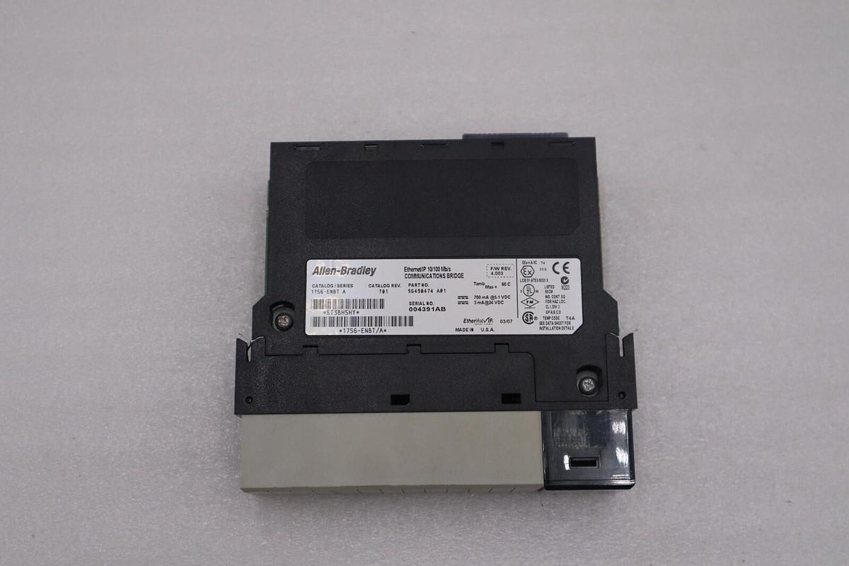 Used Allen Bradley 1756-ENBT Ser. A EtherNet/IP Communications Module STOCK 842C