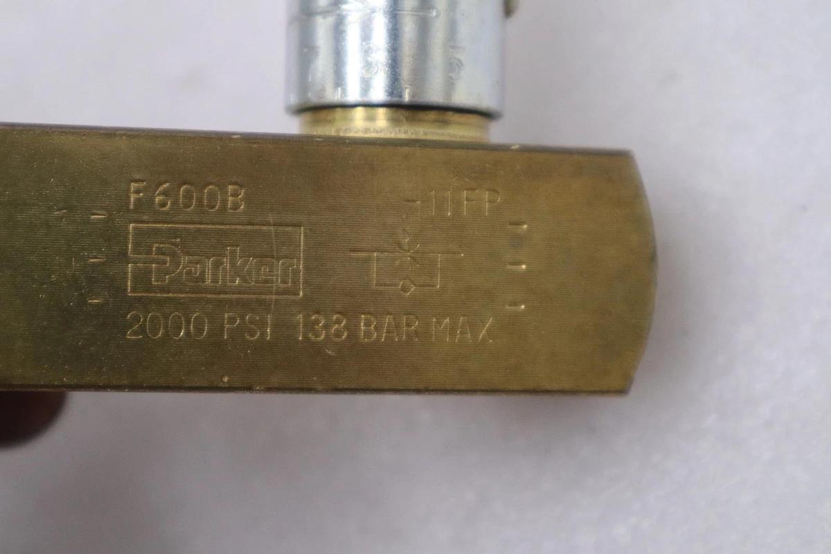 Used NEW OPEN BOX PARKER F600B / A1855 FLOW CONTROL VALVE STOCK H1278