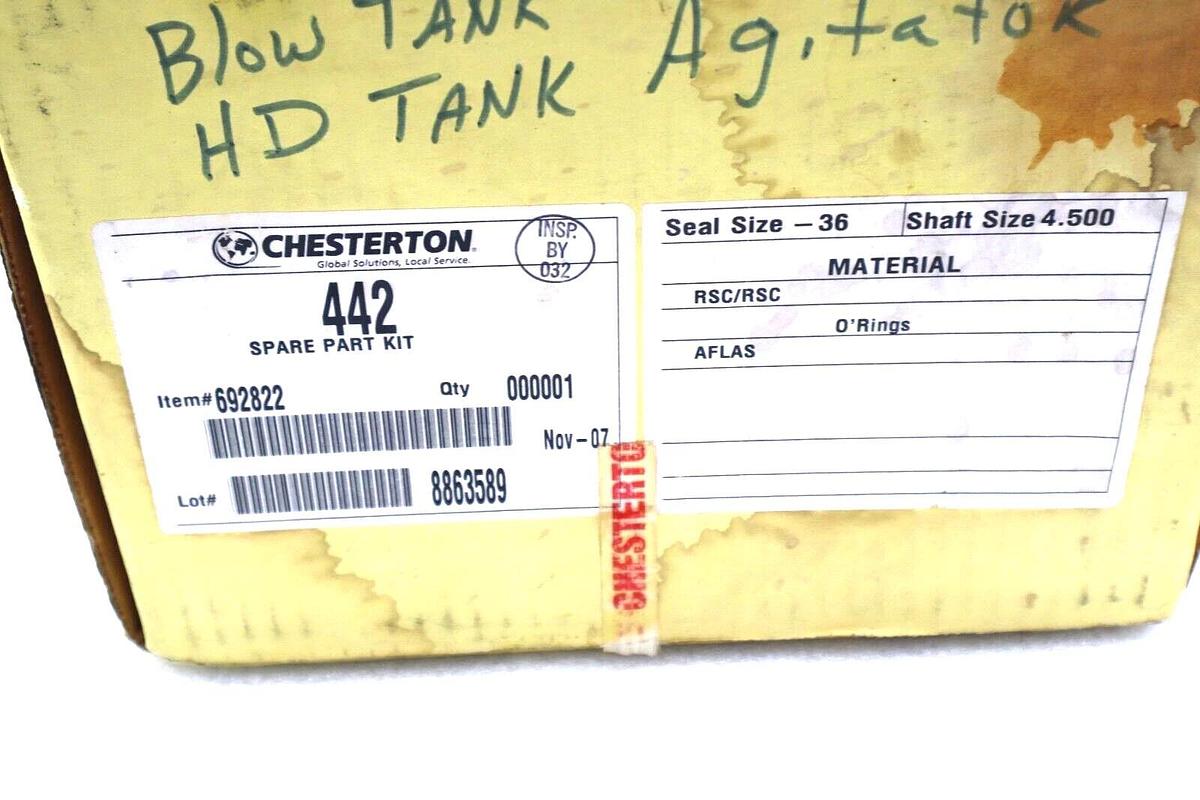NEW CHESTERTON 442 SPARE PART KIT 85M MFD 2016 STOCK #1970
