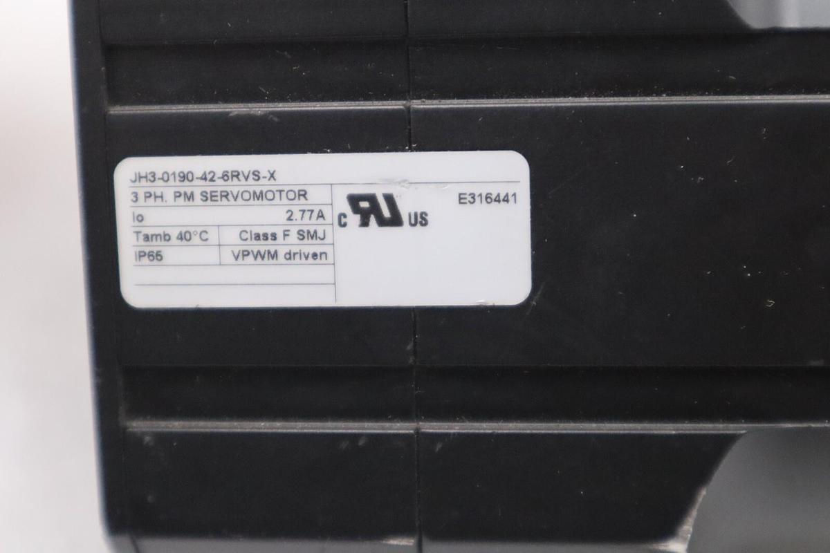 Used Jetter JH3-0190-42-6RVS-X Servo Motor 3-Phase NEW UNIT STOCK H148