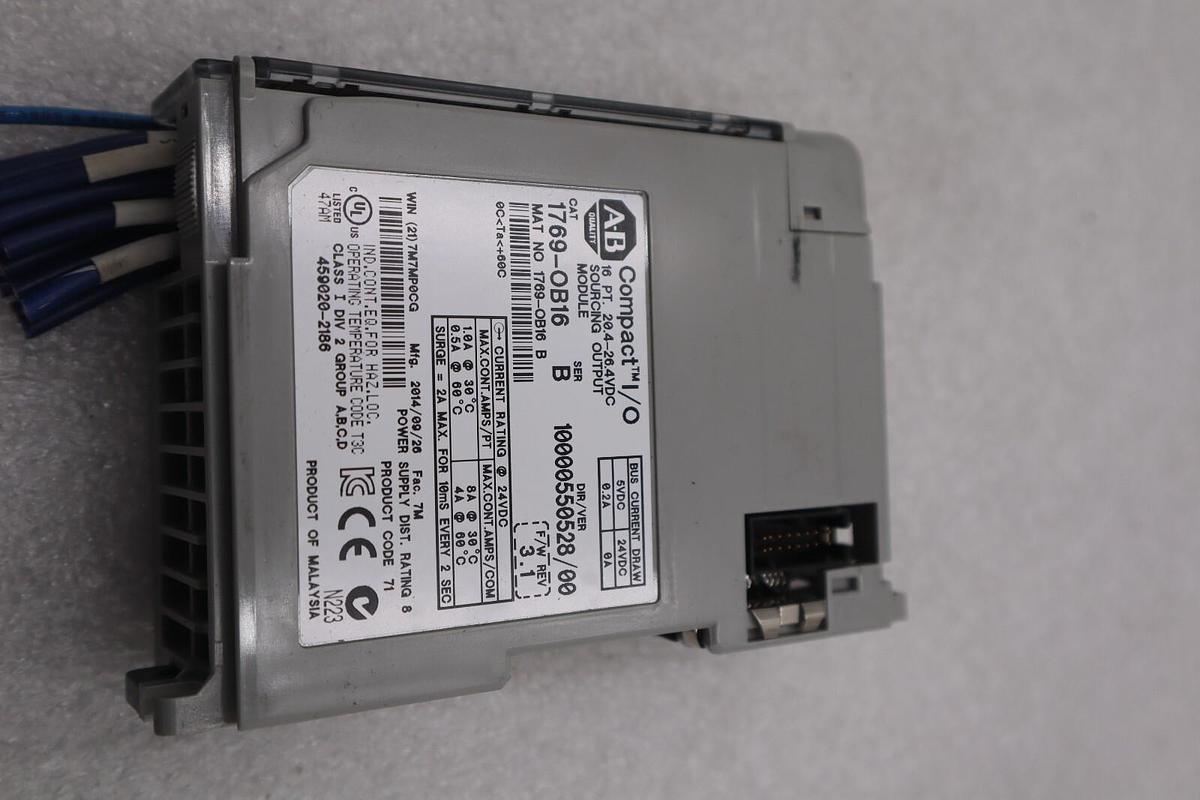Used Allen Bradley 1769-OB16 SERIES B OUTPUT MODULE 1769-OB16 STOCK K-2596-B